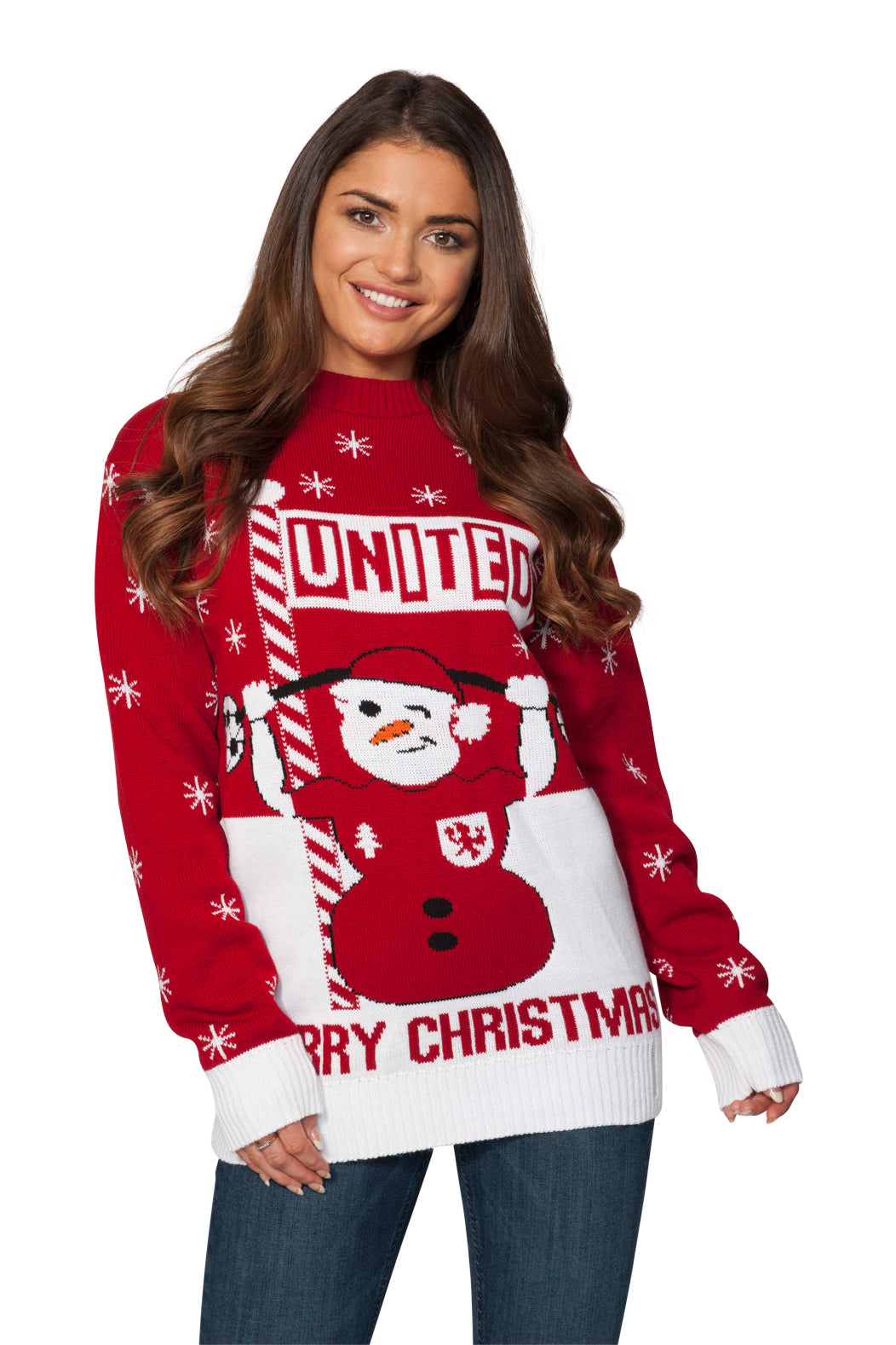 Man Utd Snowman Christmas Jumper