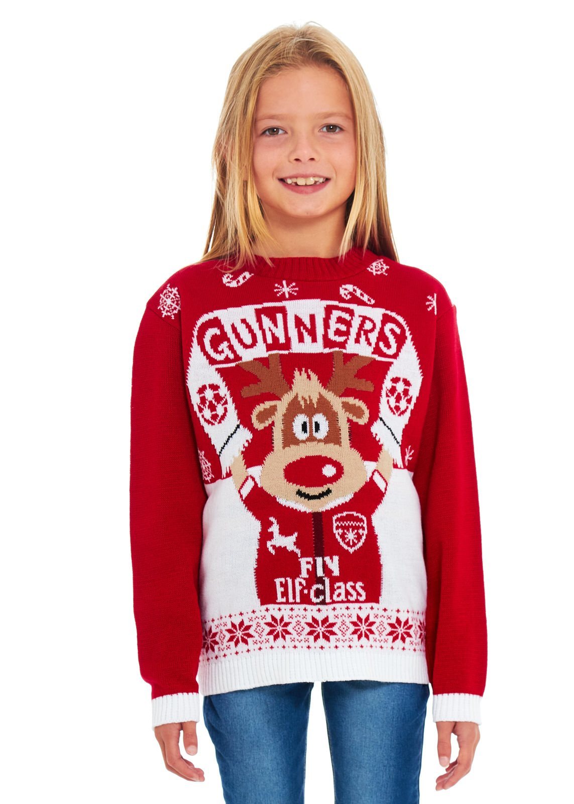 Arsenal kids Christmas Jumper – GetKnitty - Main Image
