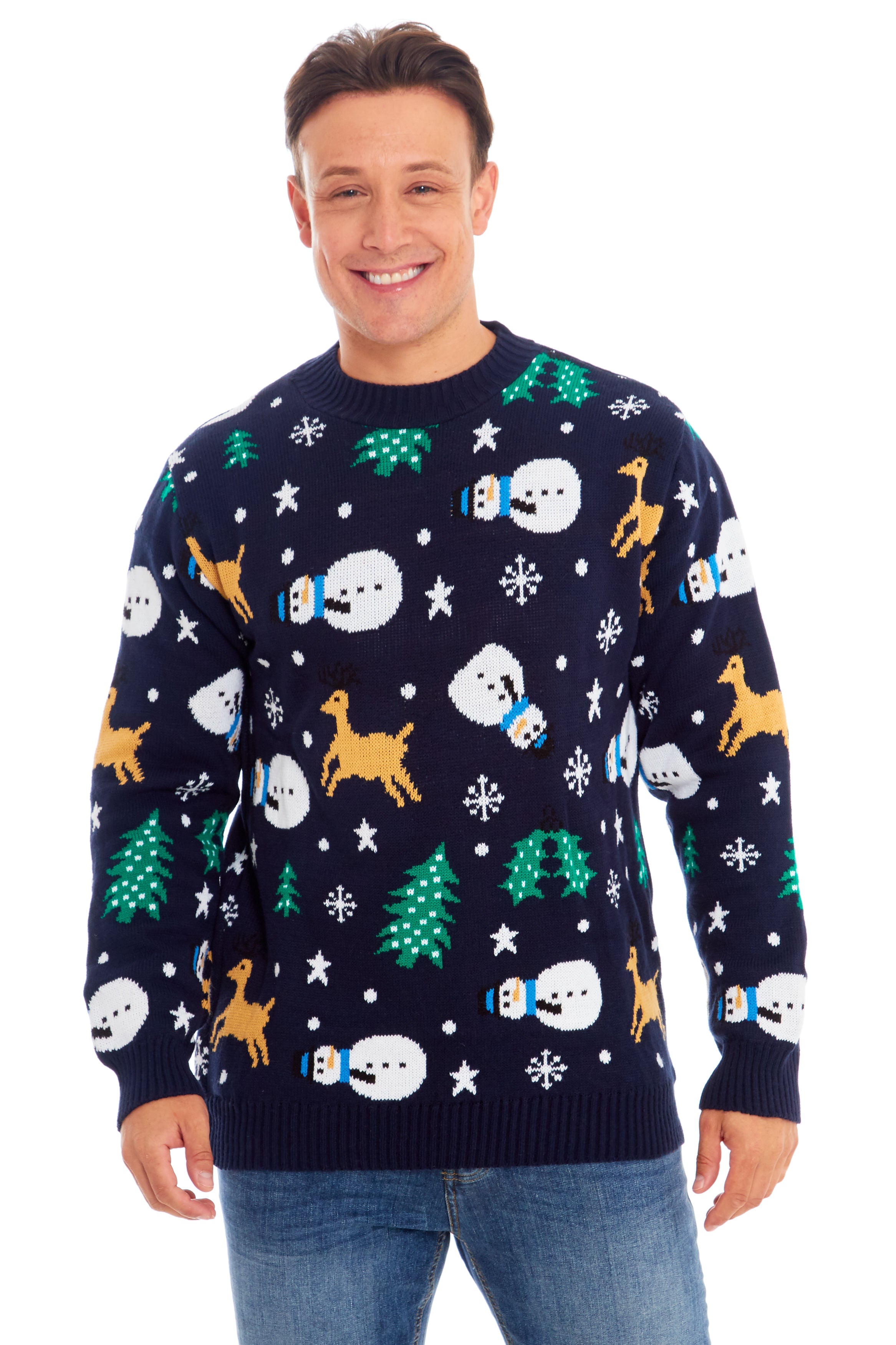 Snowman Navy Christmas Jumper