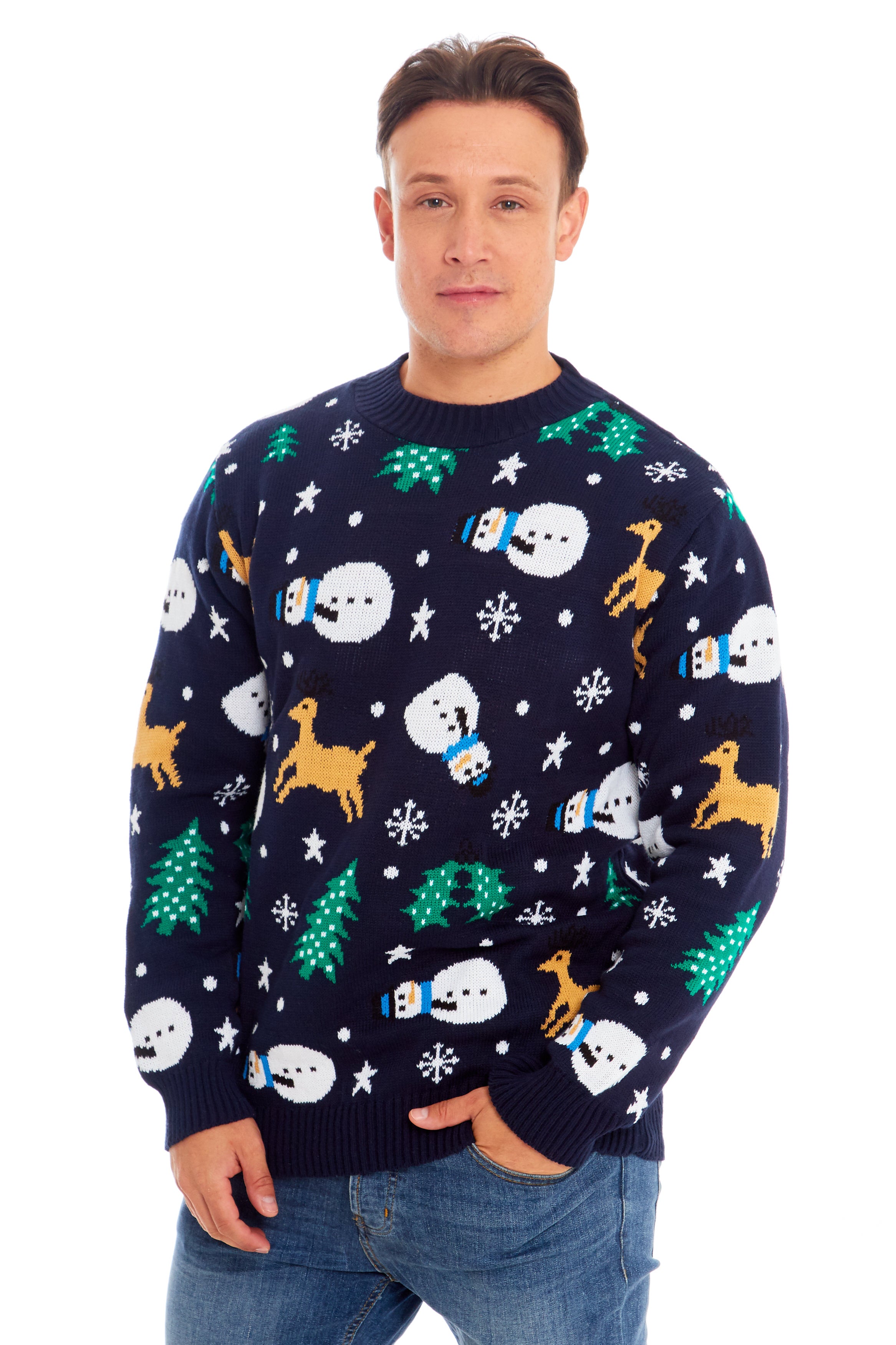 Snowman Navy Christmas Jumper