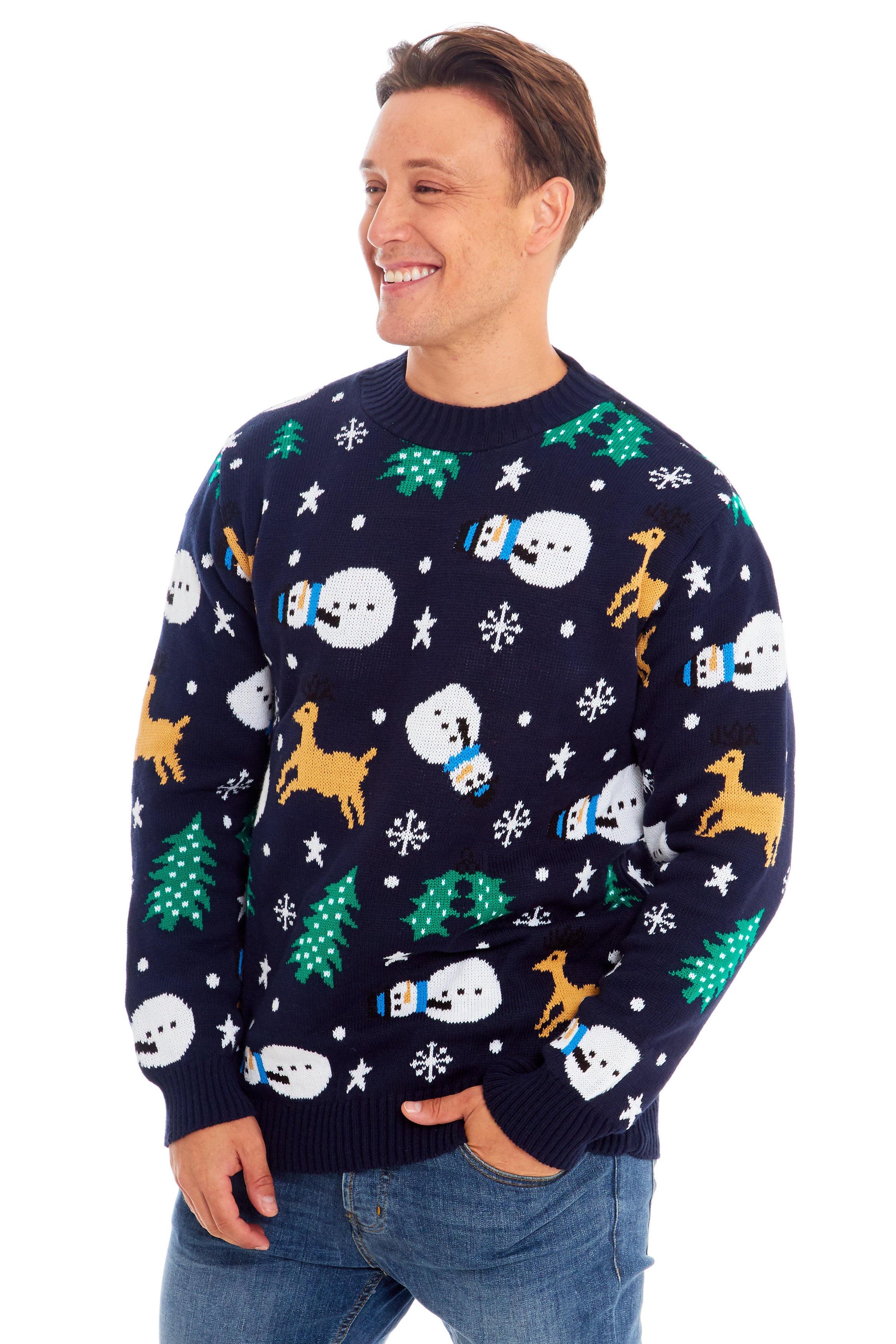 Snowman Navy Christmas Jumper