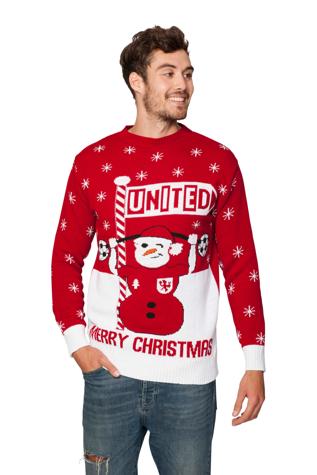 Man Utd Snowman Christmas Jumper