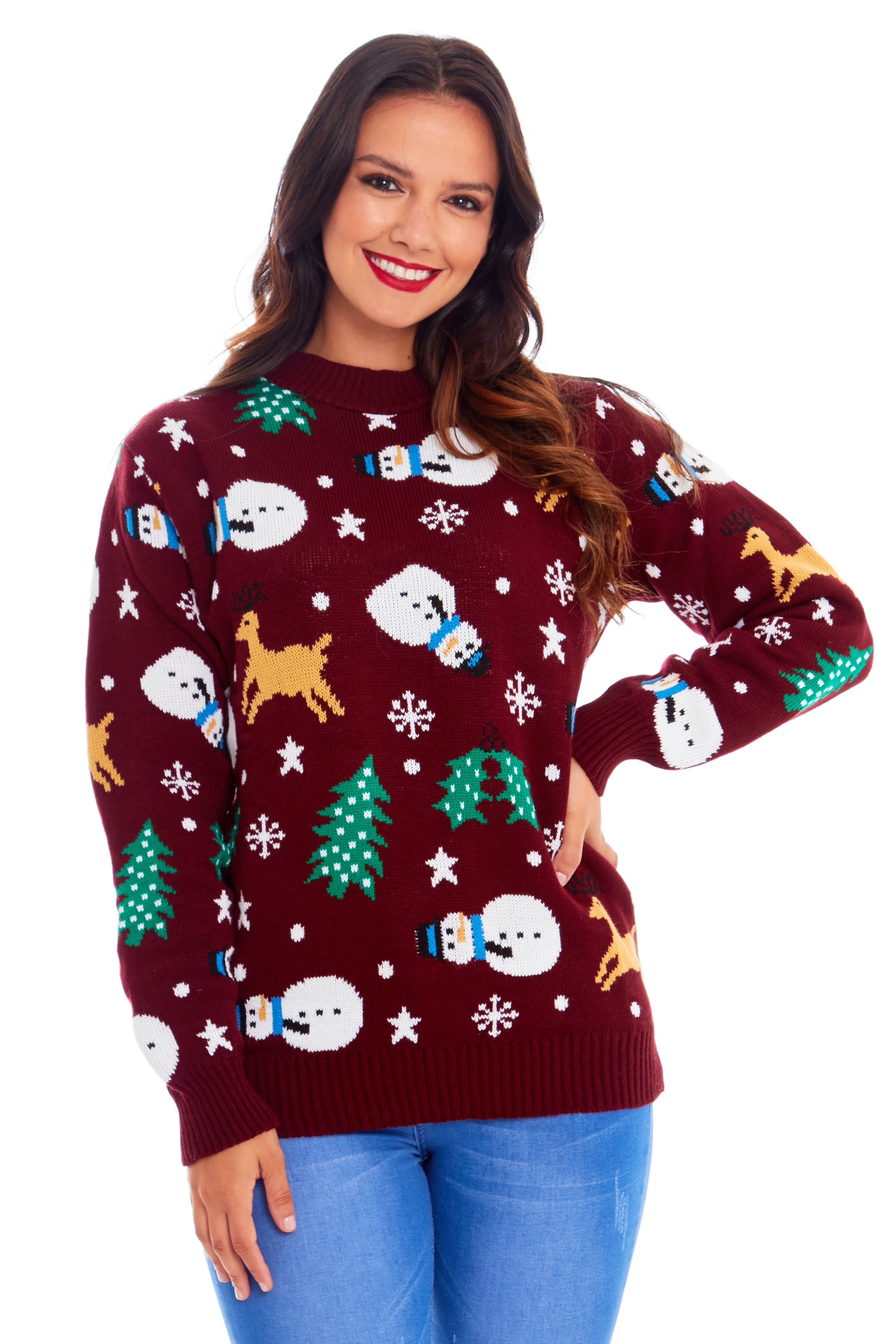 Snowman Wine Christmas Jumper