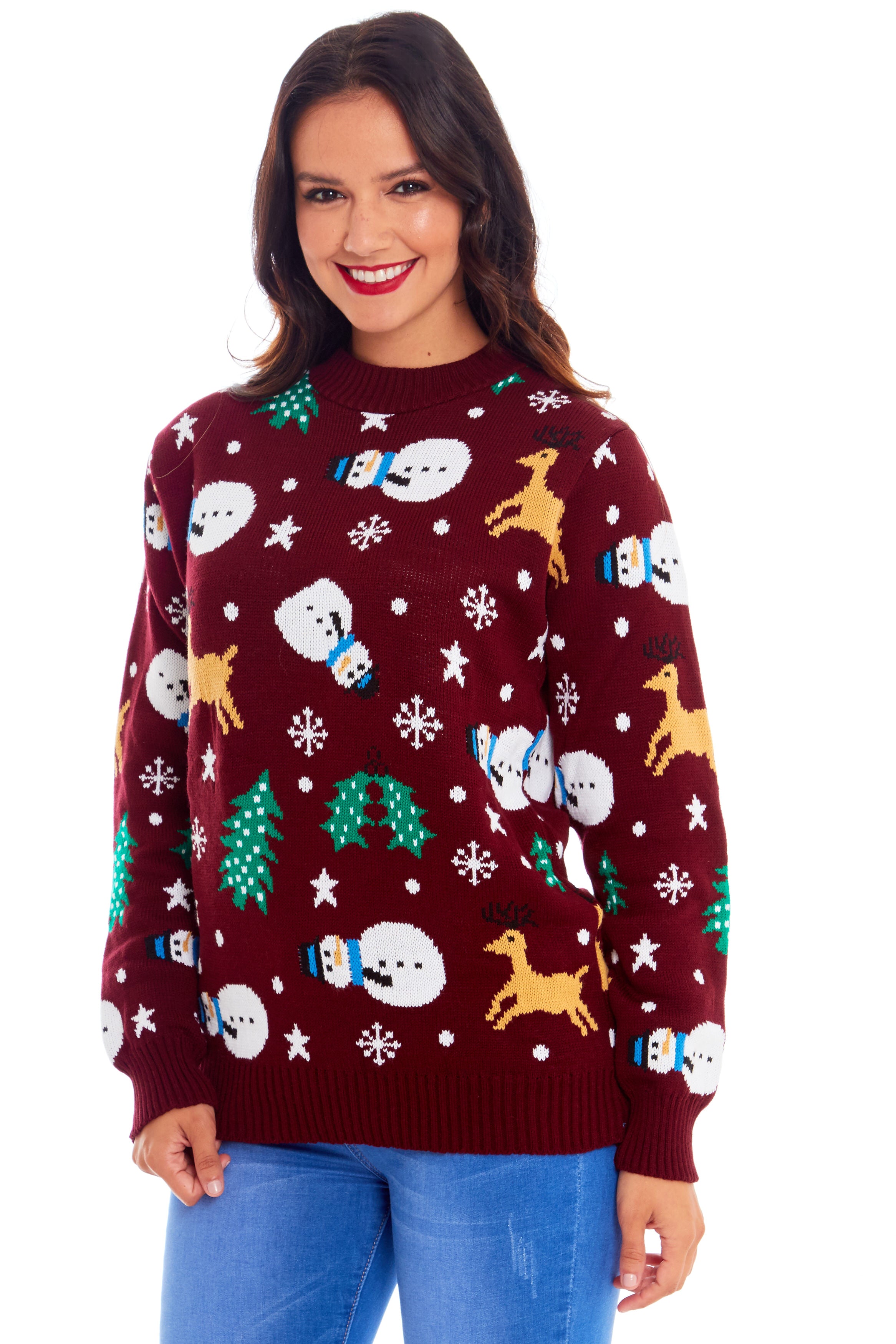 Snowman Wine Christmas Jumper