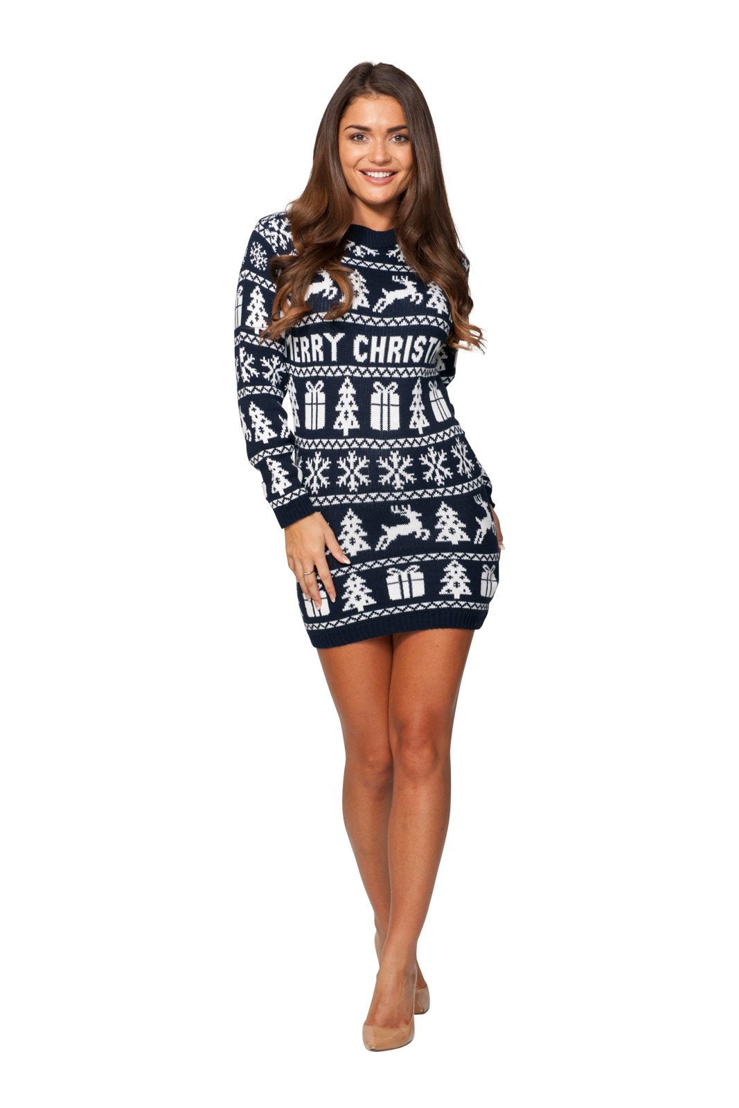 Ladies Fairisle Presents Navy