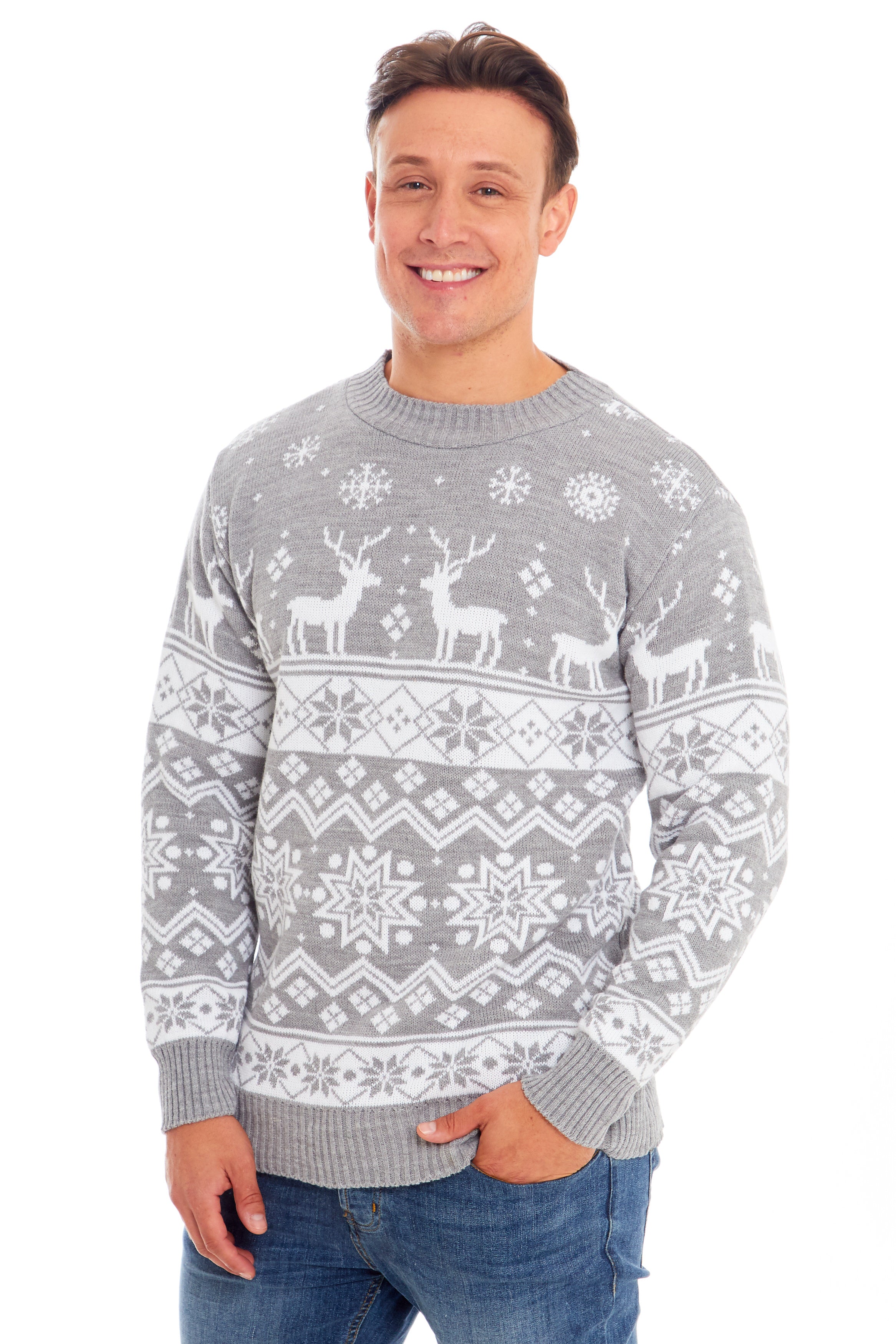 Nordic Grey Christmas Jumper