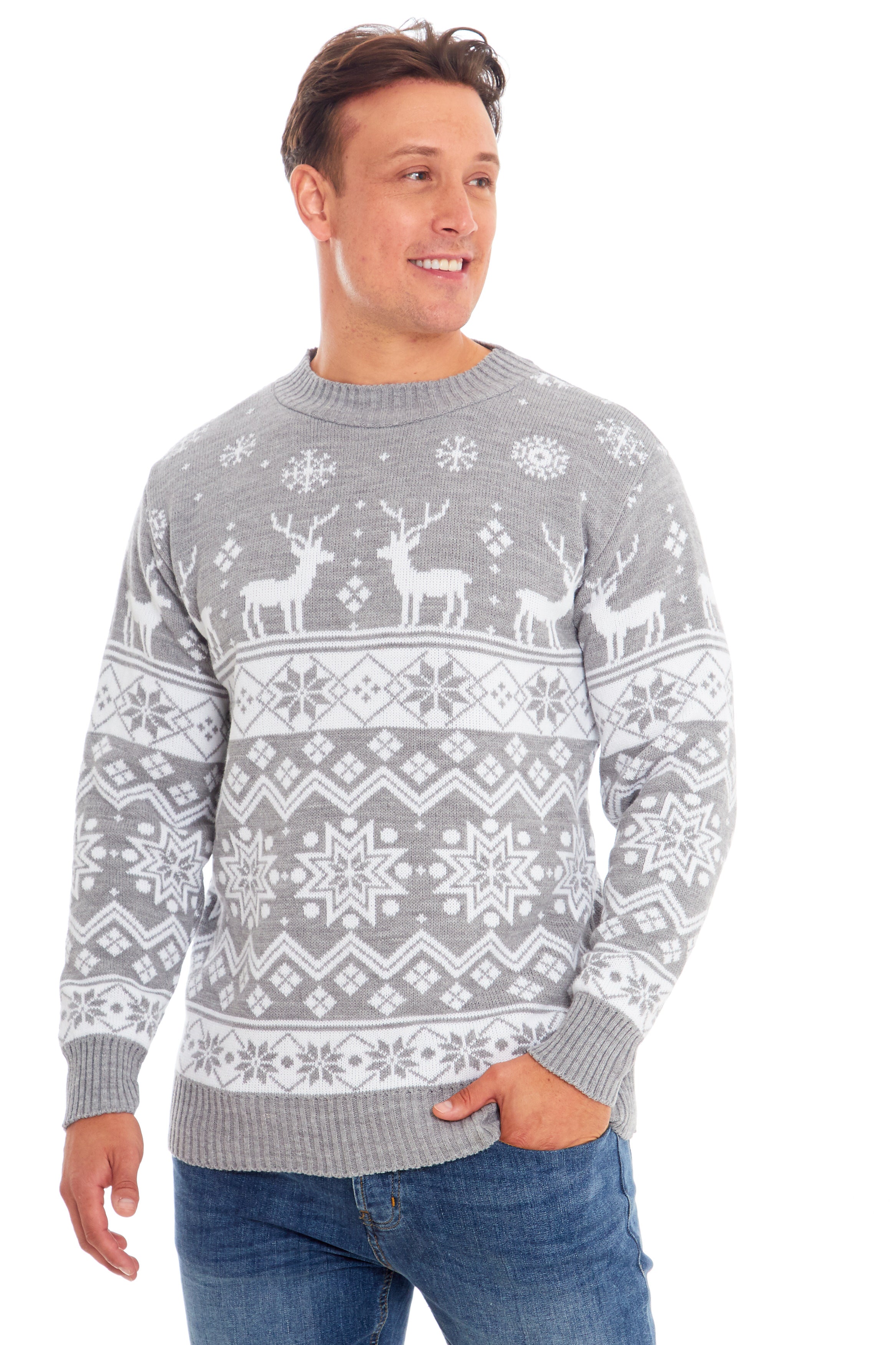 Nordic Grey Christmas Jumper